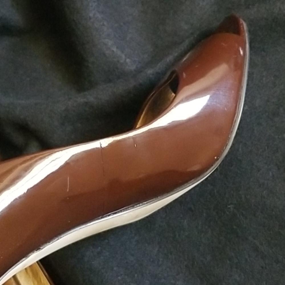 Marc Fisher Brown Patent Leather Pumps - Picture 8 of 8